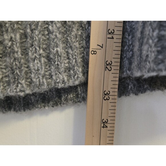 Maryline Sweater Womens S Grey Italy Wool Blend Button Front Cardigan Winter - Picture 6 of 8
